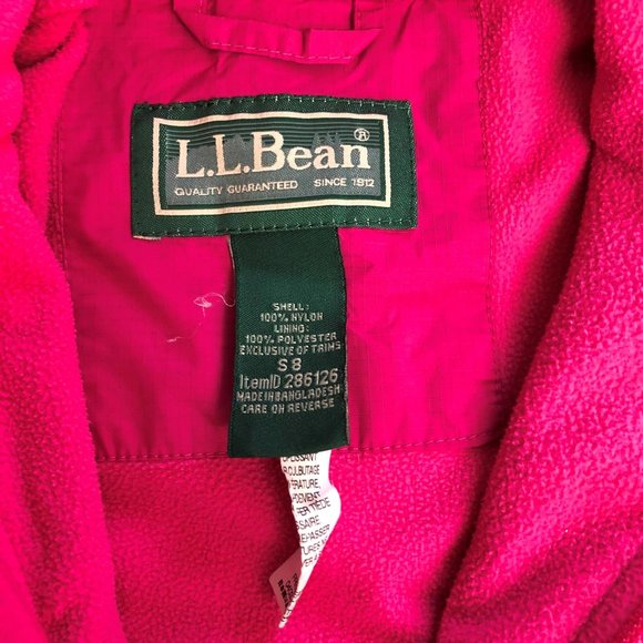 Girl's L.L Bean Fall Jacket Pink Size Small 8 - Picture 3 of 6